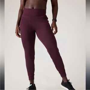 Athleta Burgundy Track Pants